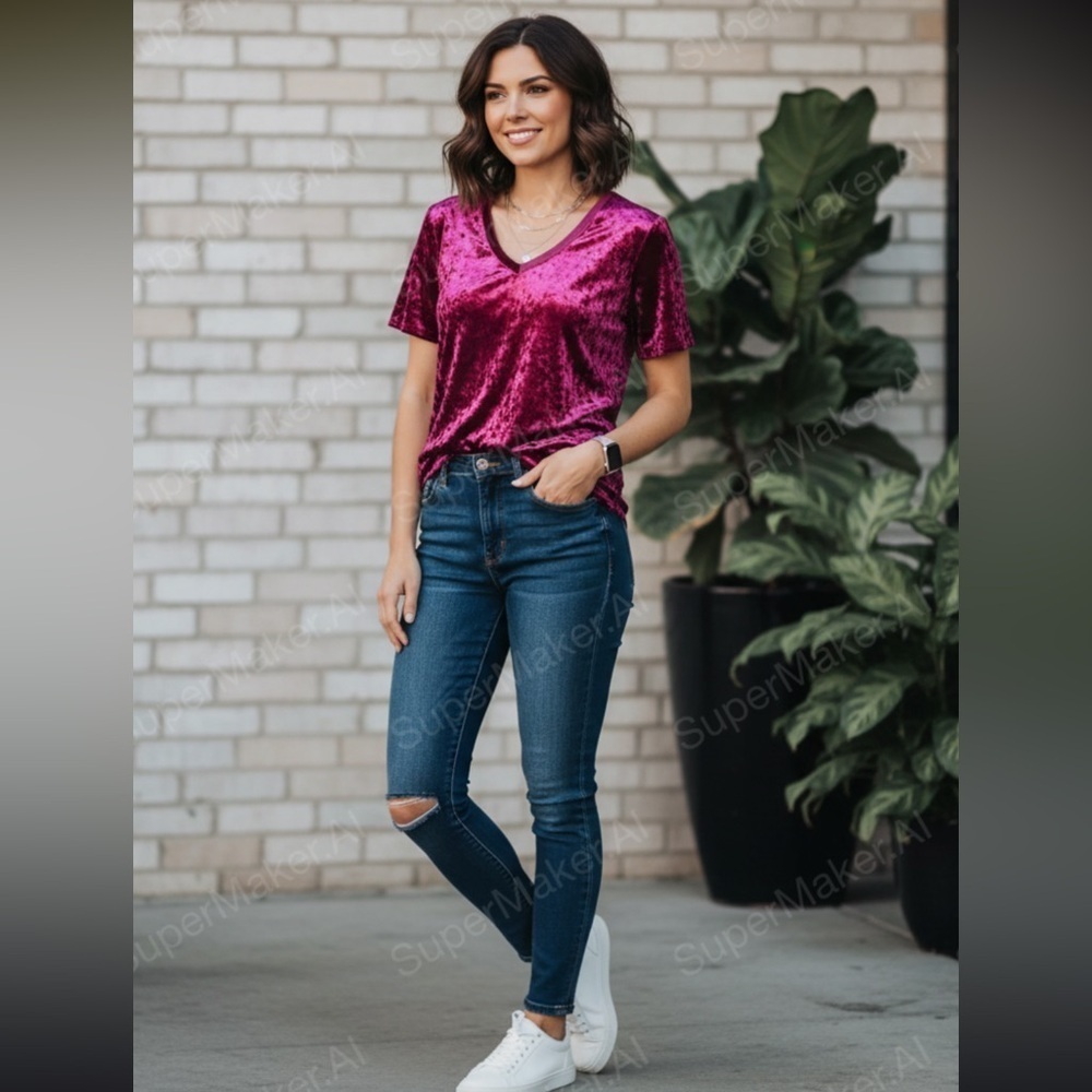 Womens Burgundy/Maroon/Deep Red Top by Z Supply Size Medium